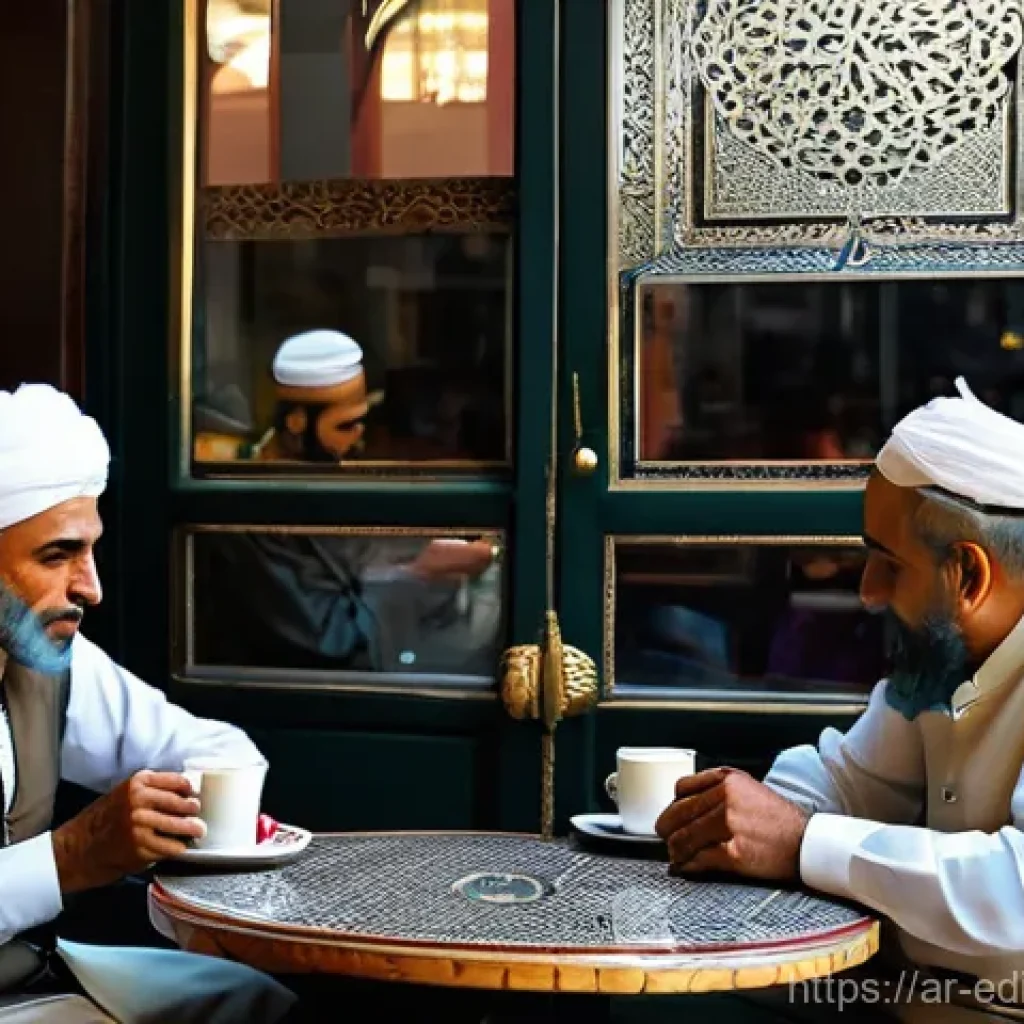 감각적 학습을 위한 공공 공간 활용 - **Prompt 1: The Soul of a Traditional Cafe**
    "An atmospheric shot inside a bustling traditional ...
