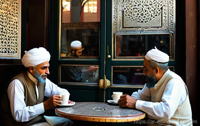 감각적 학습을 위한 공공 공간 활용 - **Prompt 1: The Soul of a Traditional Cafe**
"An atmospheric shot inside a bustling traditional ...